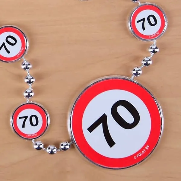 Partykette Verkehrszeichen 70