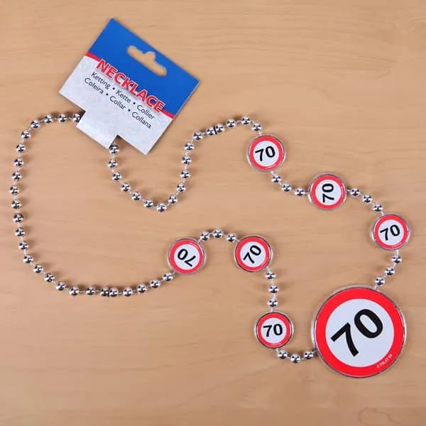 Partykette Verkehrszeichen 70