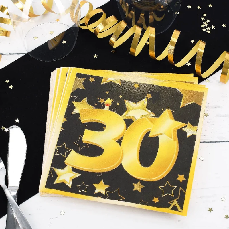 Servietten Star zum 30. Geburtstag