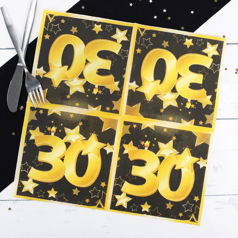 Servietten Star zum 30. Geburtstag