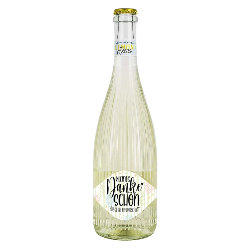 Kleines Dankeschön - Fruchtsecco in zwei Sorten mit Ihrem Wunschtext