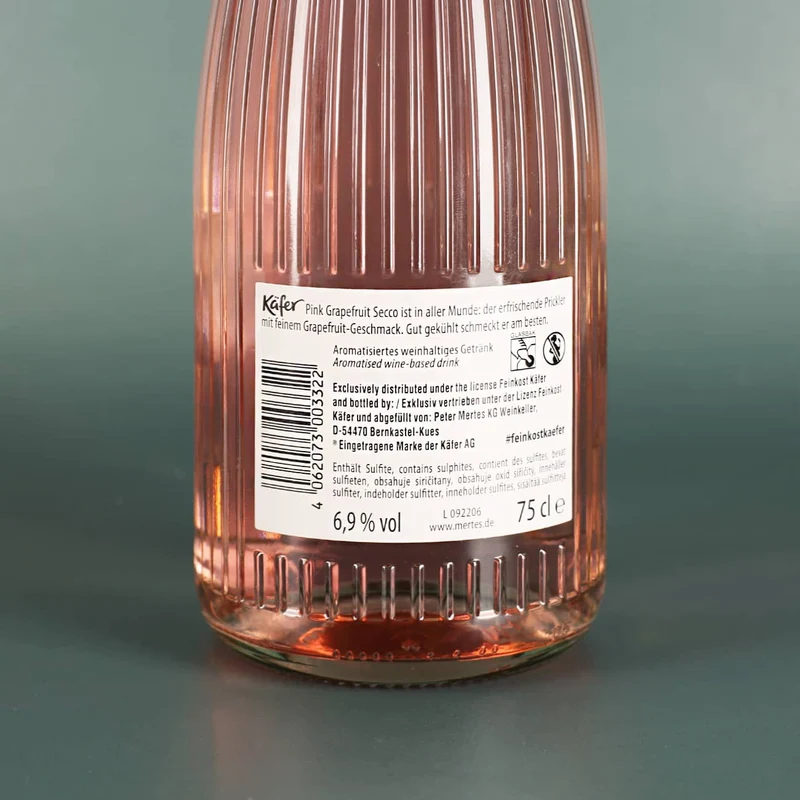 Kleines Dankeschön - Fruchtsecco in zwei Sorten mit Ihrem Wunschtext