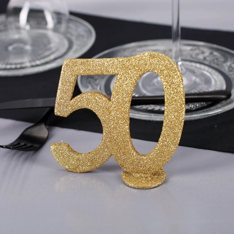 Goldene Dekozahl 50 - zum Geburtstag