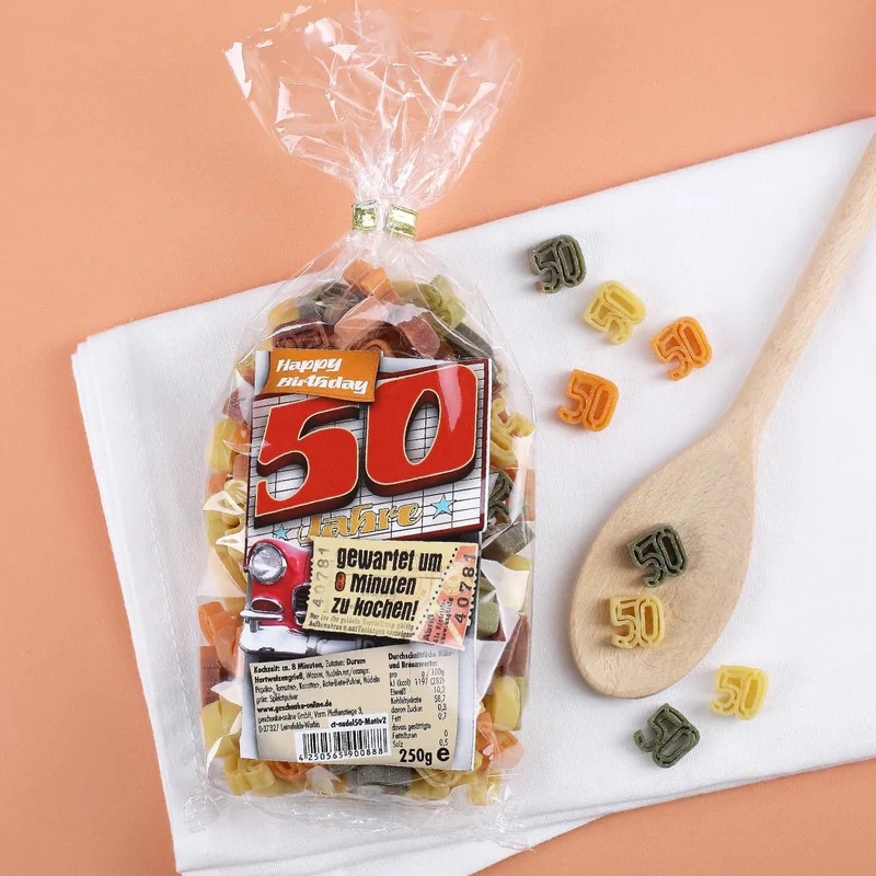 Zahlen-Nudeln zum 50. Geburtstag