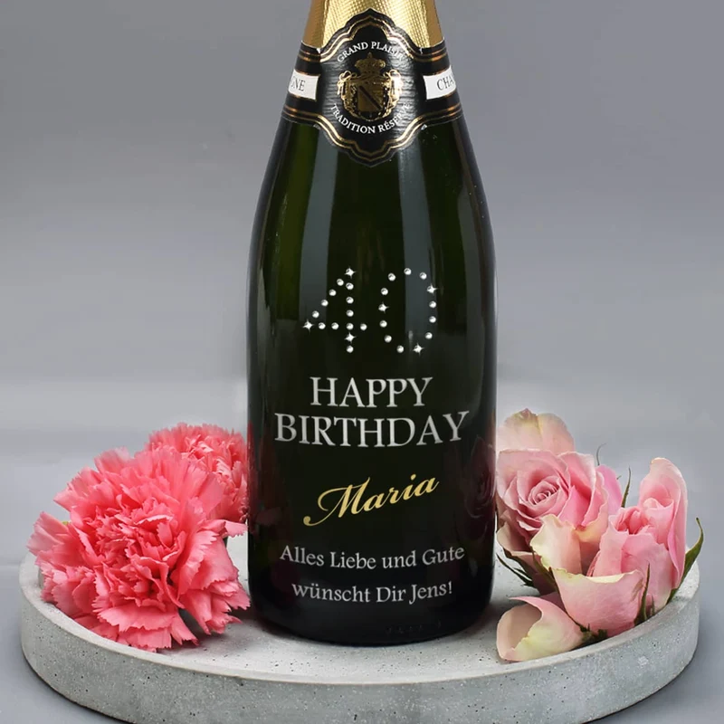 Champagner mit Gravur zum 40. Geburtstag
