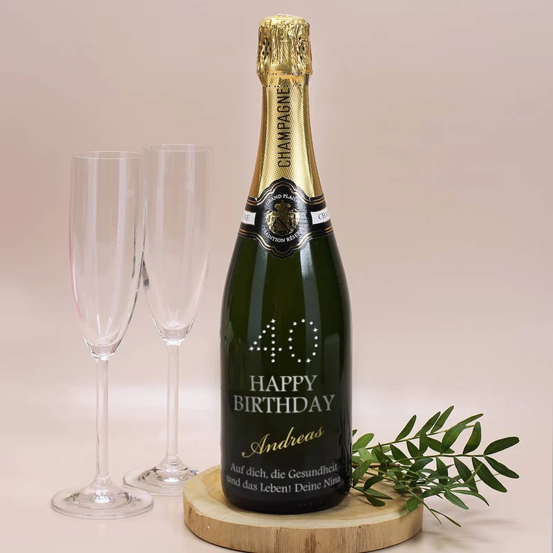 Champagner mit Gravur zum 40. Geburtstag