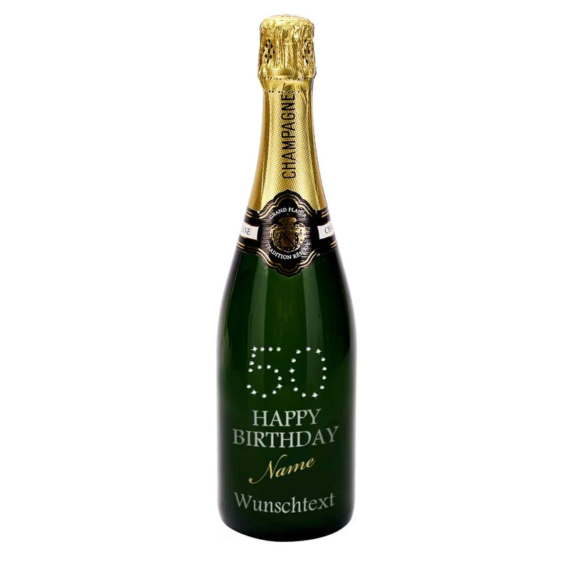 Geburtstagsgeschenk edler Champagner zum 50. Geburtstag