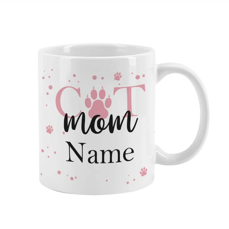 Kaffeetasse Cat Mom | Cat Dad mit Namen