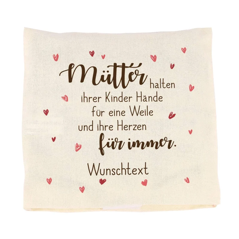Kirschkernkissen für Mütter mit schönem Spruch bedruckt