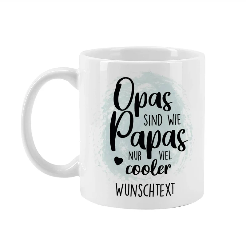Opa ist cooler - persönlich bedruckte Tasse für Opas