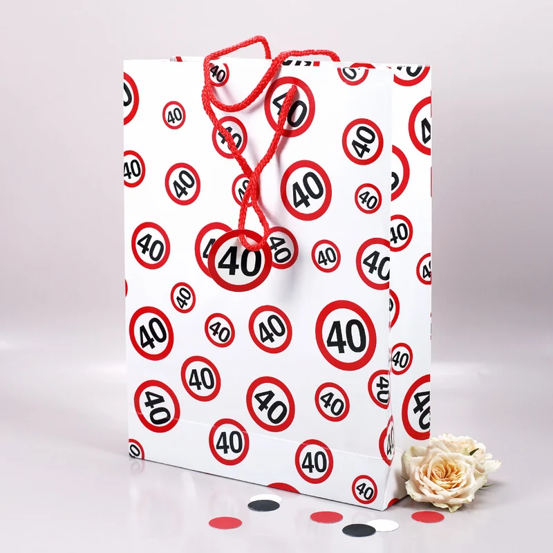 Geschenk-Tasche Verkehrszeichen 40