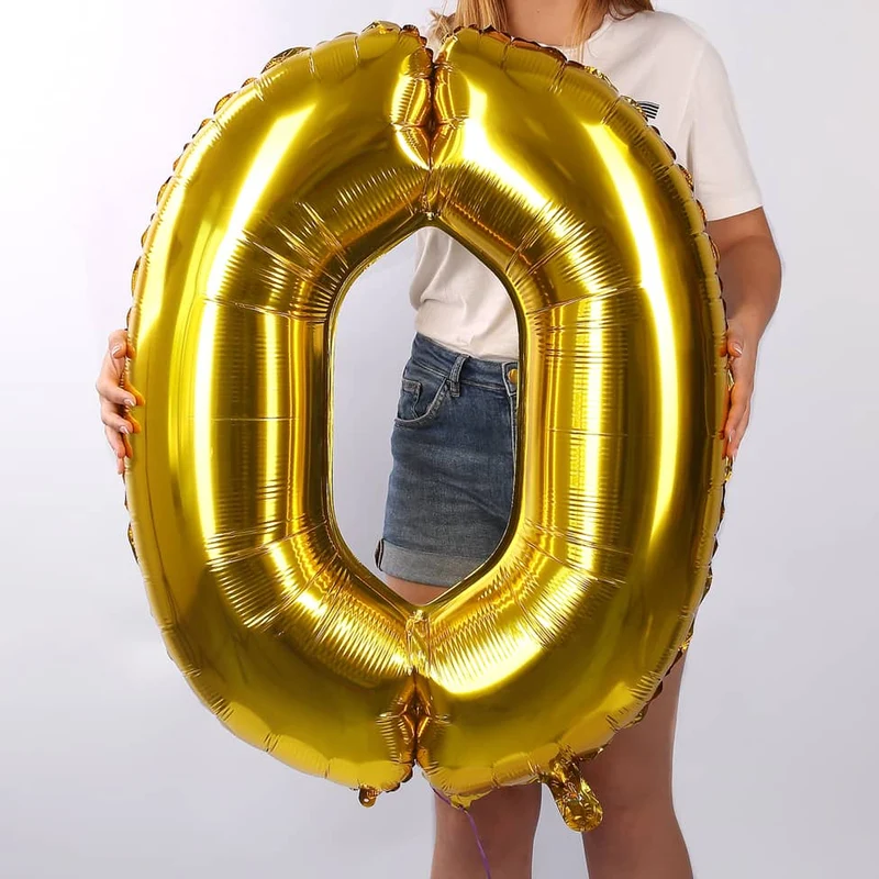 Riesiger Folienballon in Gold - 0