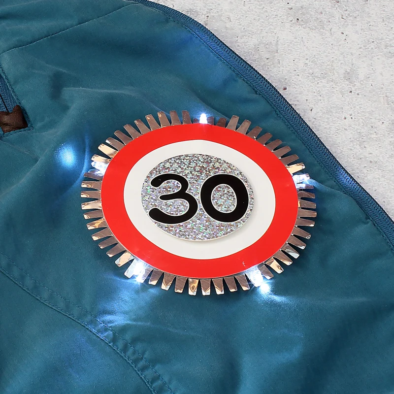 LED - Blink-Button zum 30.Geburtstag