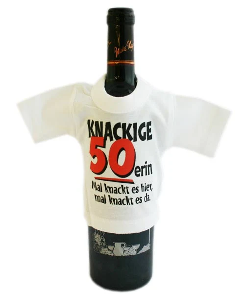 Mini-Shirt für Flaschen Knackige 50erin