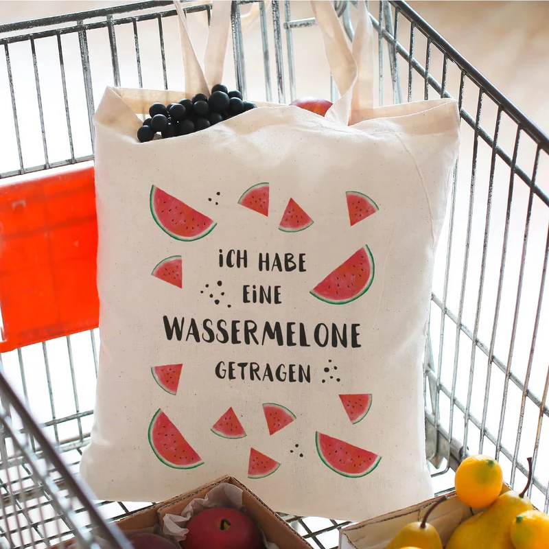 Ich habe eine Wassermelone getragen Baumwolltasche mit Melonen-Motiv