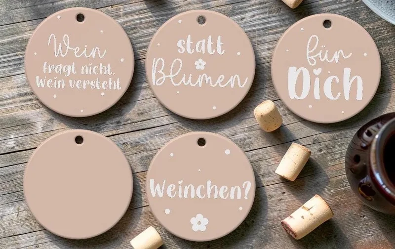 Wein Geschenk Set Geschenk für Freundin | JGA Deko | Geburtstagsgeschenk | Party Deko | Weinhalter | Sommerparty Tischdeko