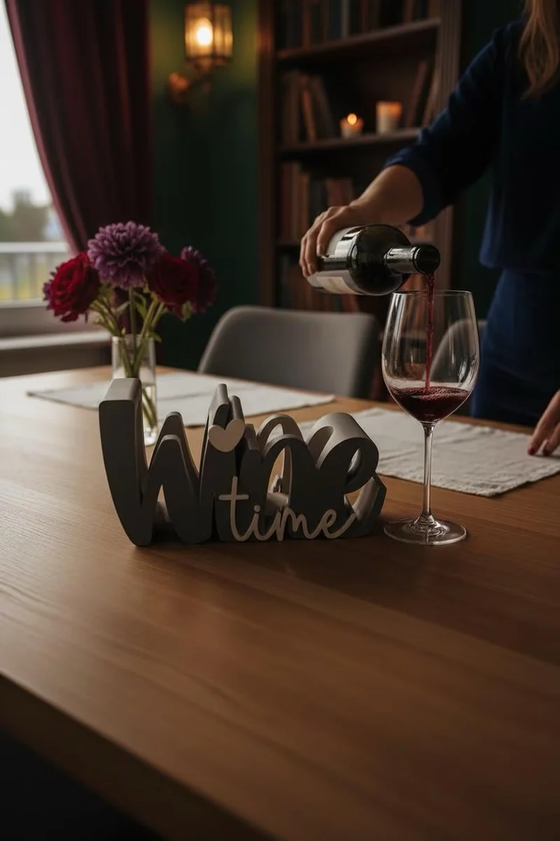 Wein Geschenk Set Geschenk für Freundin | JGA Deko | Geburtstagsgeschenk | Party Deko | Weinhalter | Sommerparty Tischdeko