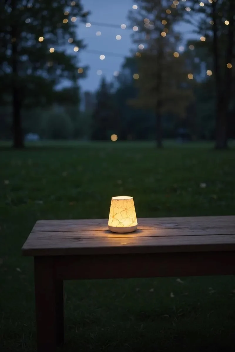 Dekorative Windlichtlampe – Blumen LED Teelichthalter – Ambientelicht – Minimalistische Deko Lampe – Stimmungslicht Wohnzimmer