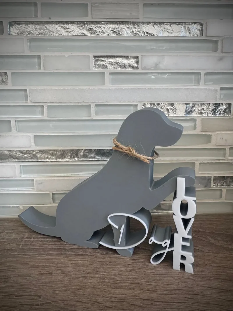 Dog Lover Deko Aufsteller – Liebevolles Hunde Design aus dem 3D Druck