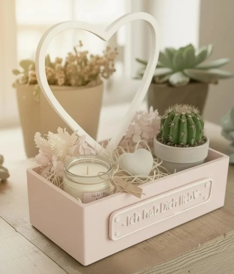 Geschenk Box Mama, personalisierte Geschenkbox, Ich hab dich lieb, Muttertag Geschenk, Herz Deko Box, Geschenkidee Frau, Liebe Geschenk
