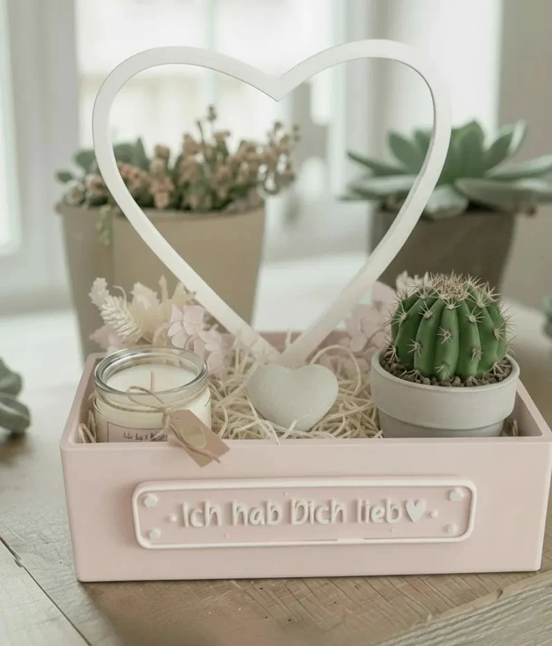Geschenk Box Mama, personalisierte Geschenkbox, Ich hab dich lieb, Muttertag Geschenk, Herz Deko Box, Geschenkidee Frau, Liebe Geschenk