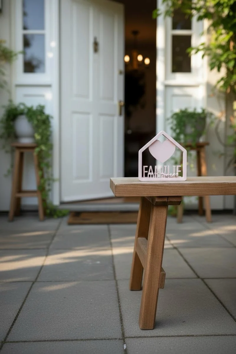 Familie Deko Haus mit Herz, Zuhause Schild, Einzug Geschenk, Familien Geschenk, Haus Dekoration, 3D Druck Deko, Geschenkidee