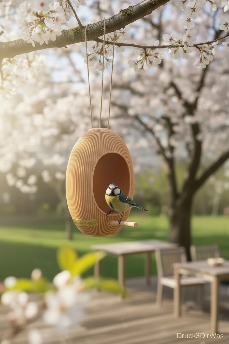 Japandi Vogelhaus – Minimalistische Futterstation für deinen Garten