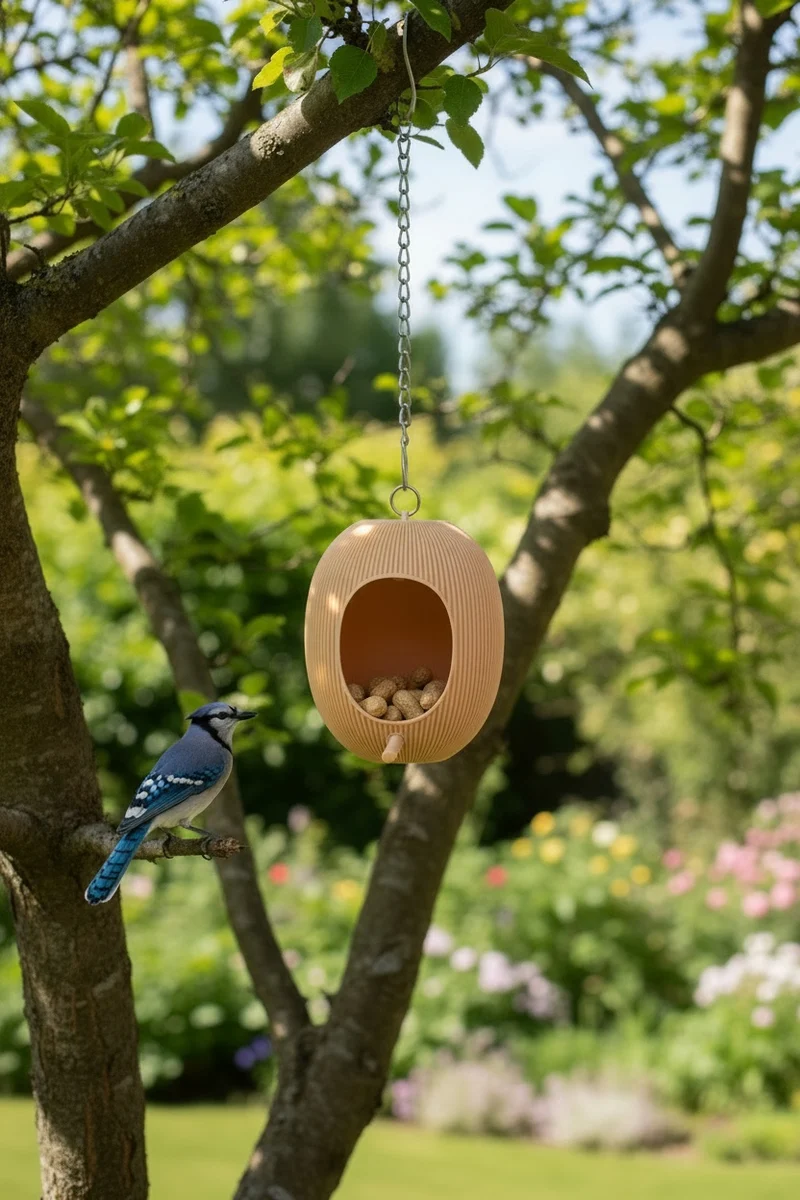Japandi Vogelhaus – Minimalistische Futterstation für deinen Garten