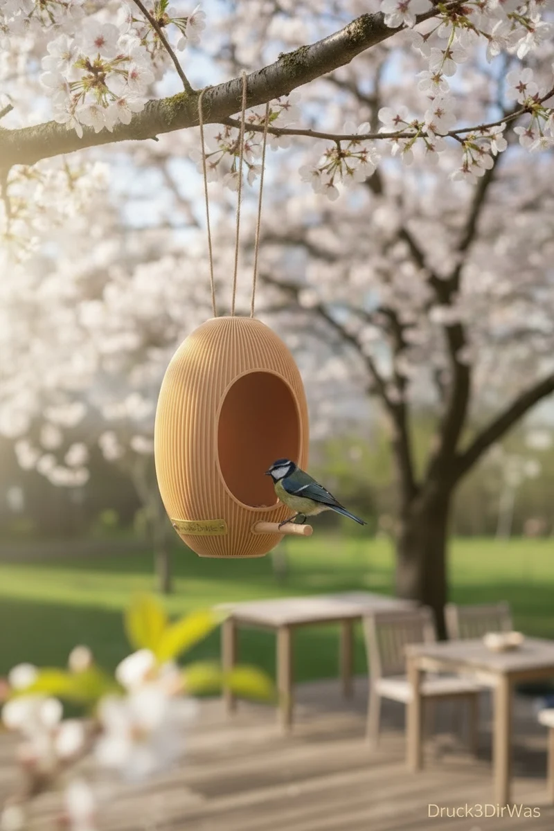 Japandi Vogelhaus – Minimalistische Futterstation für deinen Garten