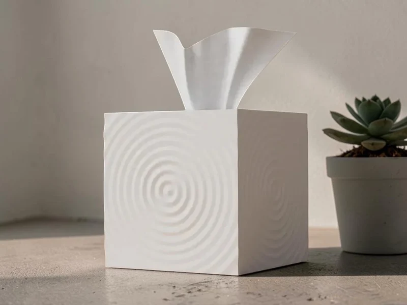 Moderne Tissuebox-Abdeckung – Wellen-Design inspiriert von Wassertropfen | Minimalistische 3D-Druck Taschentuchbox