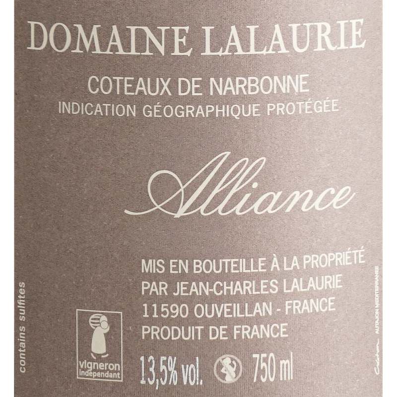 Lalaurie Alliance Rouge 2018 (0,75L) - Domaine Lalaurie