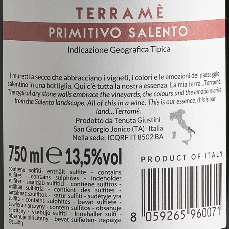 Terrame Primitivo 2016 (0,75L)
