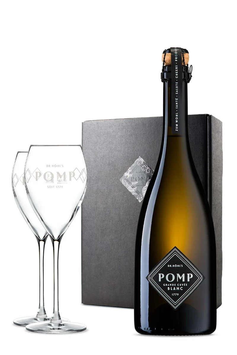 Premium Sektgeschenk Set Blanc mit Gläsern