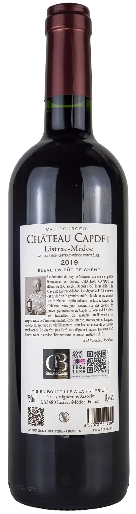 Château Capdet 'Cru Bourgeois' 2019